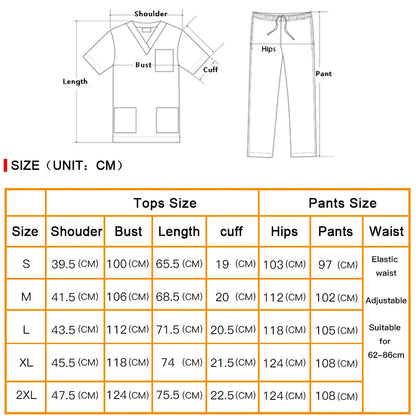Wholesale Fashion Scrub Tops Hospital Doctor Nurse Working Uniform Solid Color Unisex Surgical Gown V-neck Scrubs Top for Women